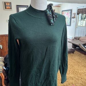 Cecelia Elegant Green Women's Top with Scarf Accent size M